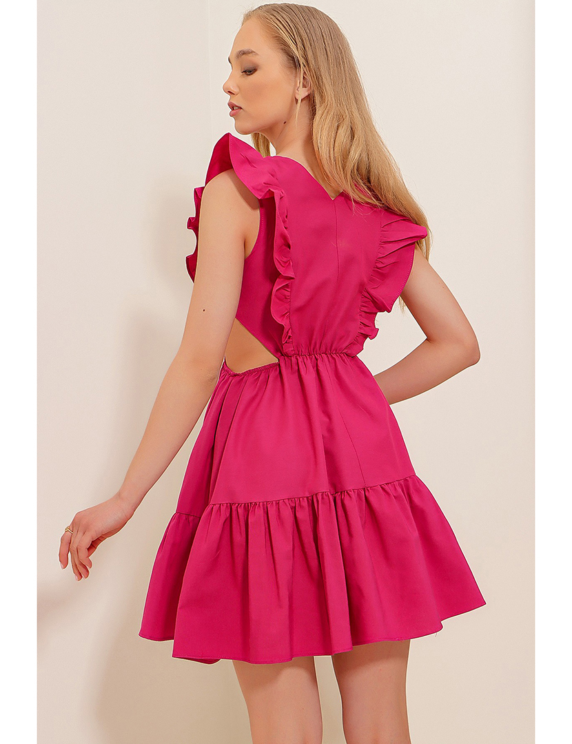 Vestido Curto Fuscia