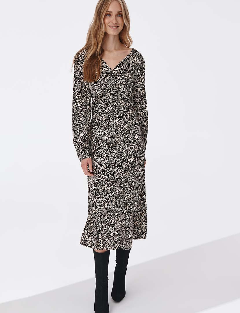 Vestido Midi Fluido Preto