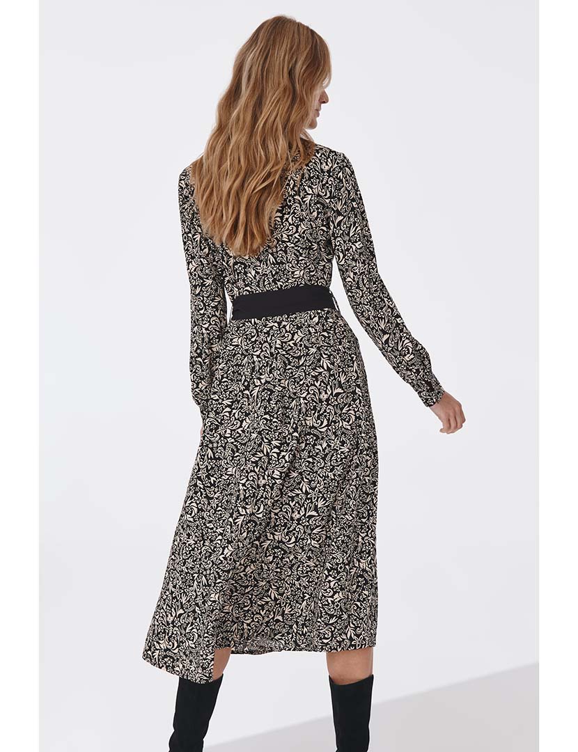 Vestido Midi Fluido Preto