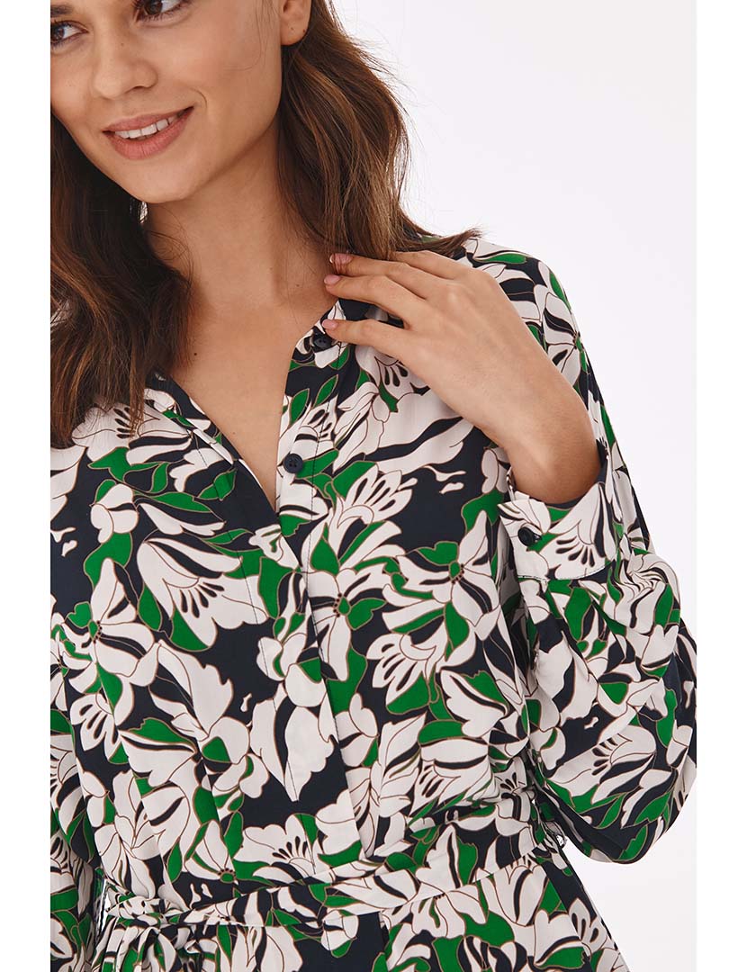 Vestido Midi Floral Verde