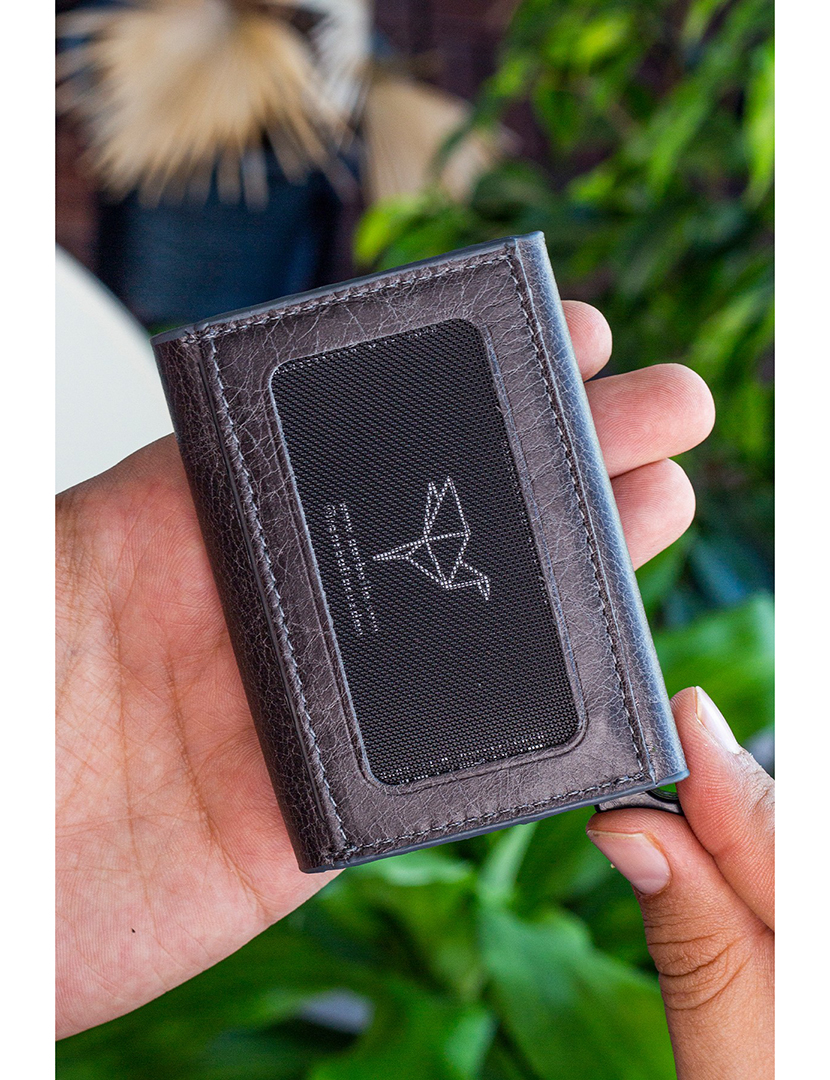 Porta-cartões Smokey Cinzento