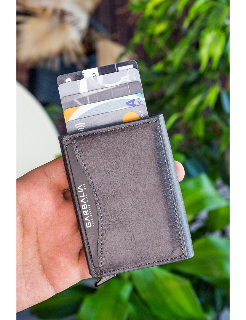 Porta-cartões Smokey Cinzento