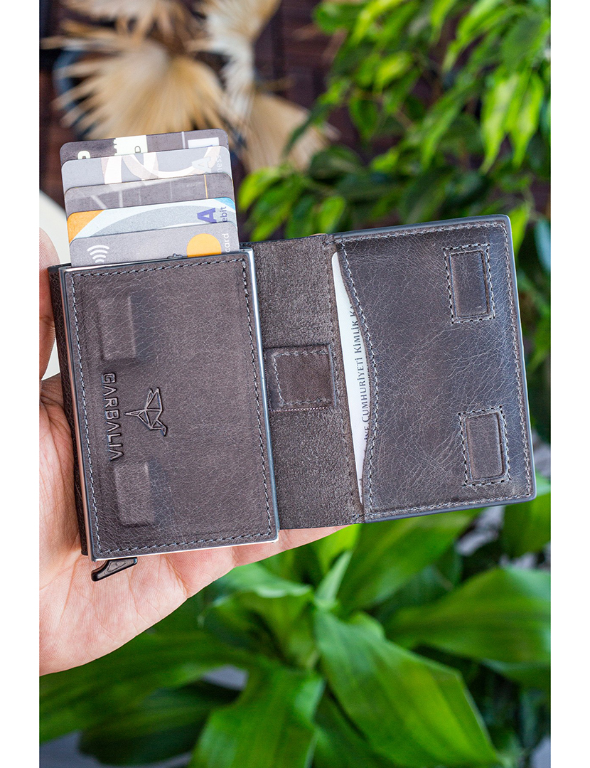 Porta-cartões Smokey Cinzento