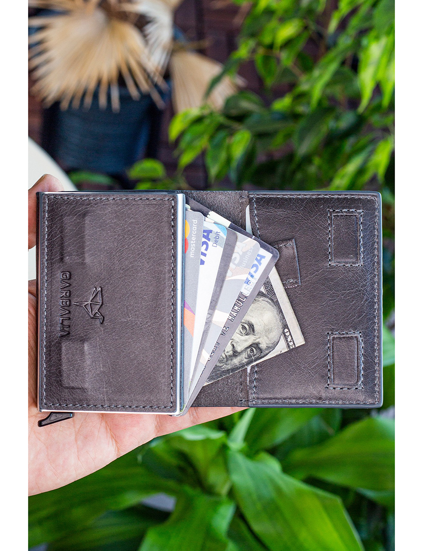 Porta-cartões Smokey Cinzento