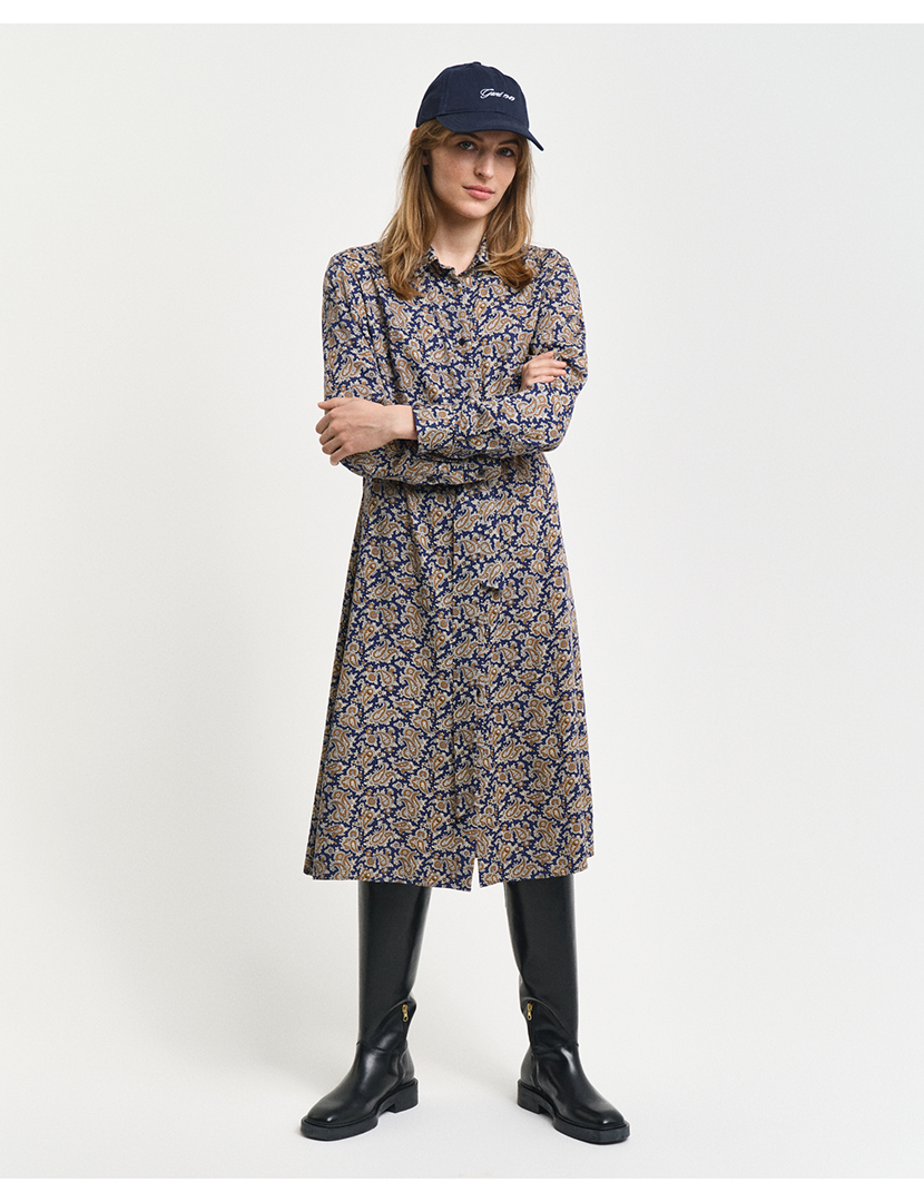 Vestido Slim Paisley Multicor