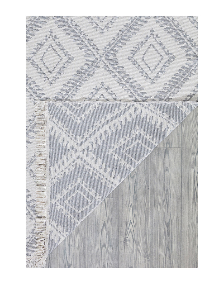 Tapete 22997A Branco/Cinzento