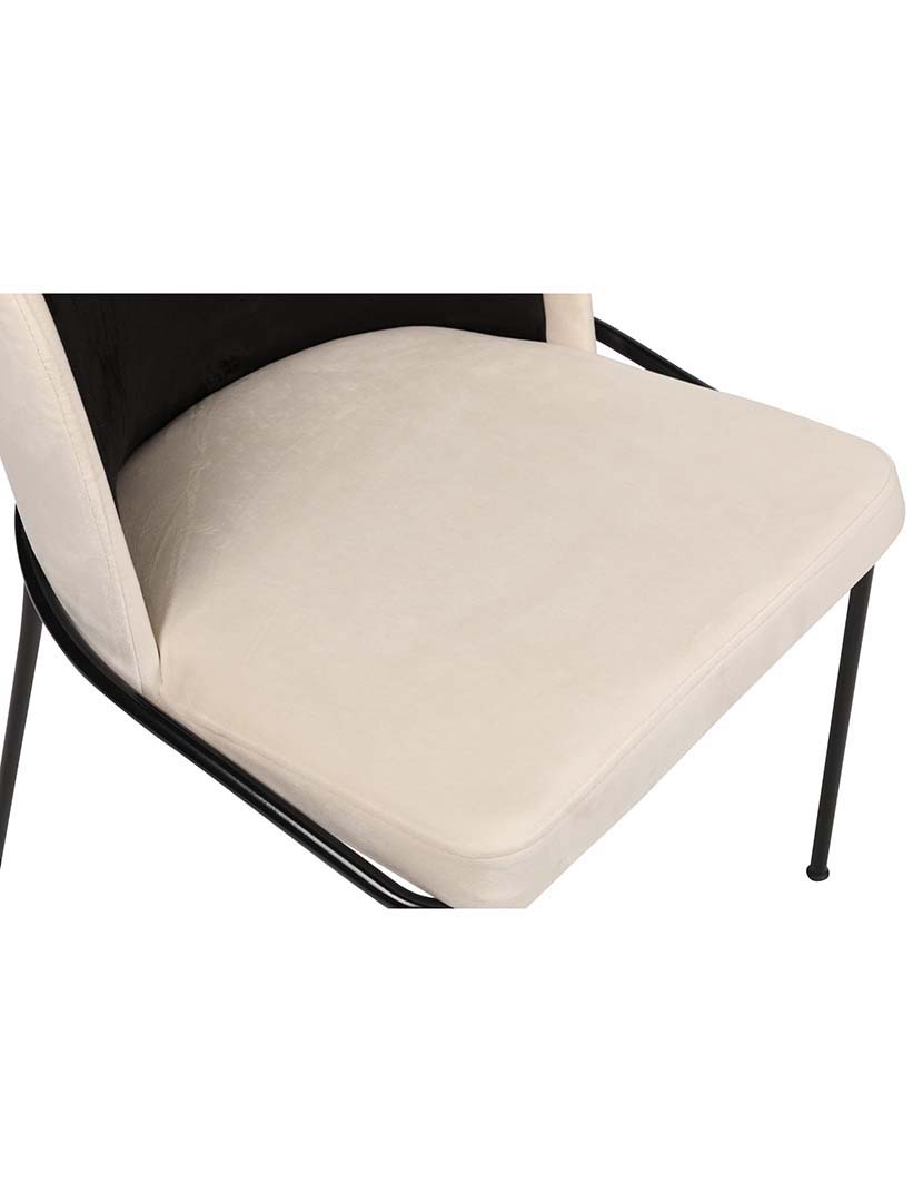 Conjunto 2 Cadeiras Dore 145 Preto/Creme