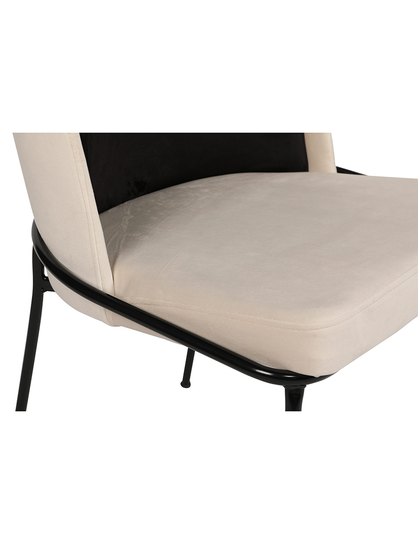 Conjunto 4 Cadeiras Dore 145 Preto/Creme