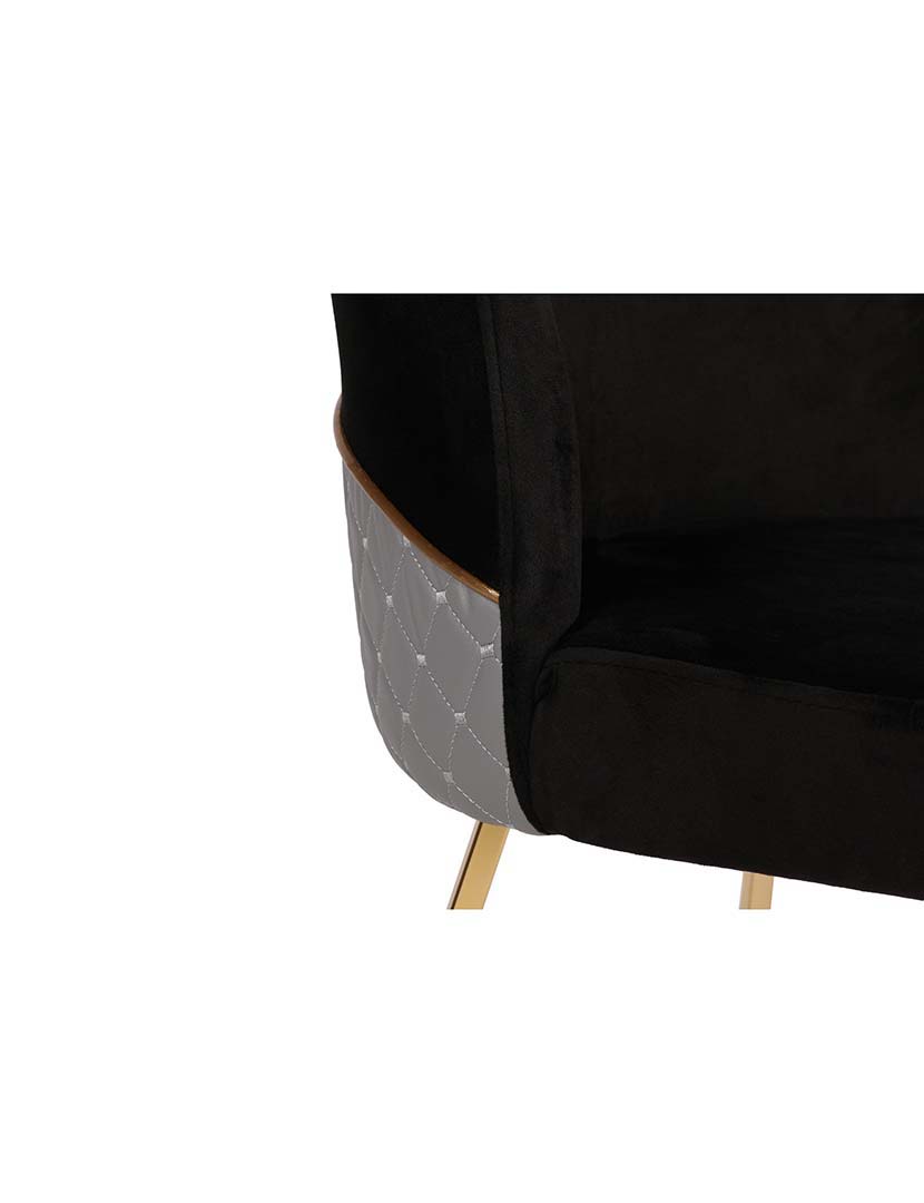 Conjunto 4 Cadeiras Madrid 911 Dourado/Preto