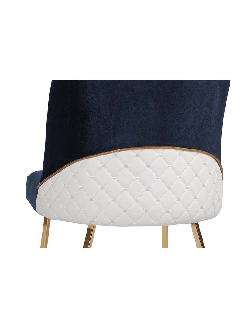 Conjunto 4 Cadeiras Madrid 908 Dourado/Azul Escuro