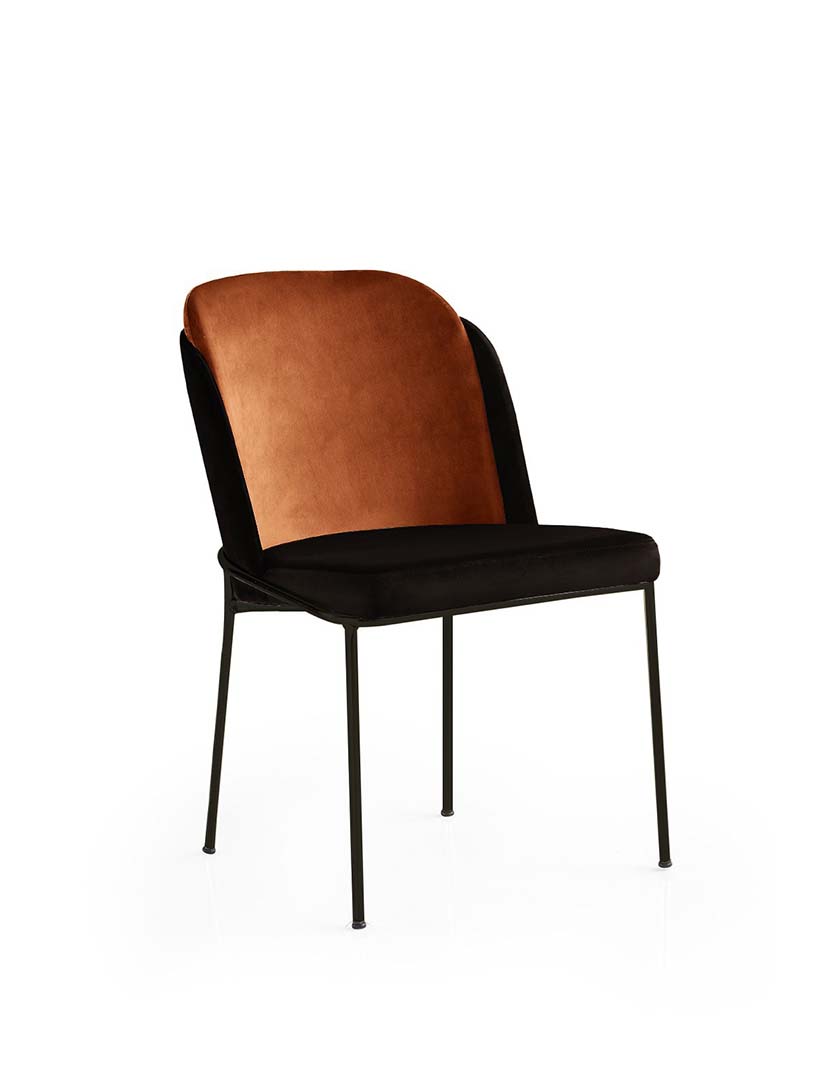 Conjunto 2 Cadeiras DR147 Tijolo/Preto