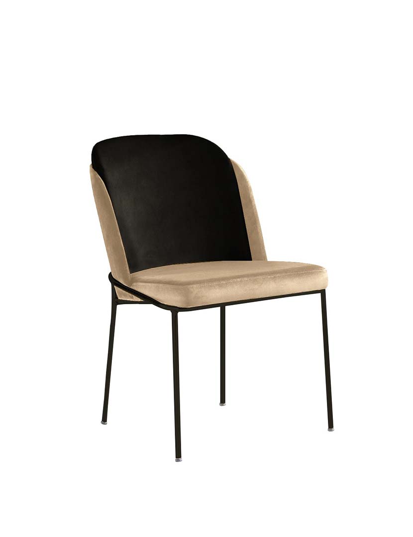 Conjunto 2 Cadeiras DR145 Preto/Creme