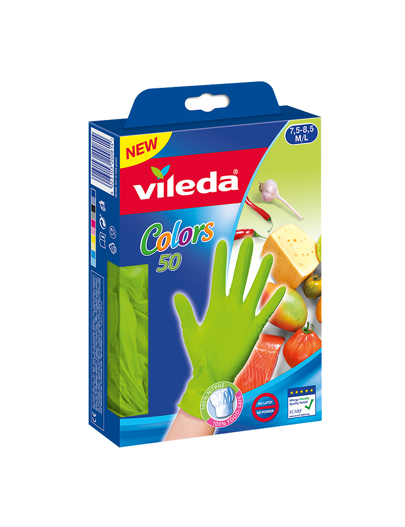 Luvas Descartáveis Colors 50 P/M