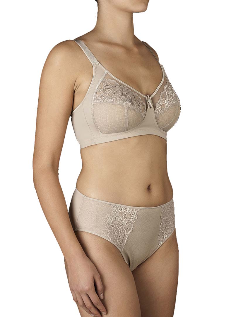 Soutien Senhora Renda com Aros Bege