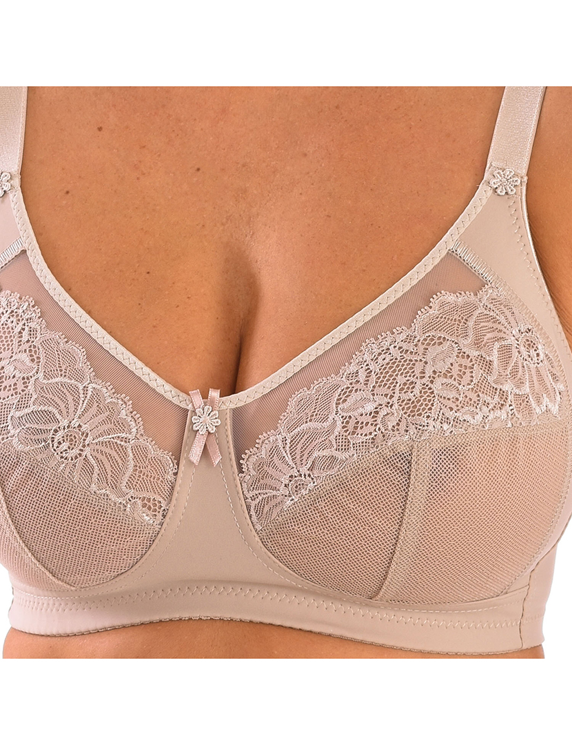 Soutien Senhora Renda com Aros Bege