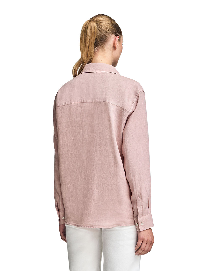 Camisa Linho Pc Monogram W Gd Rosa Taupe