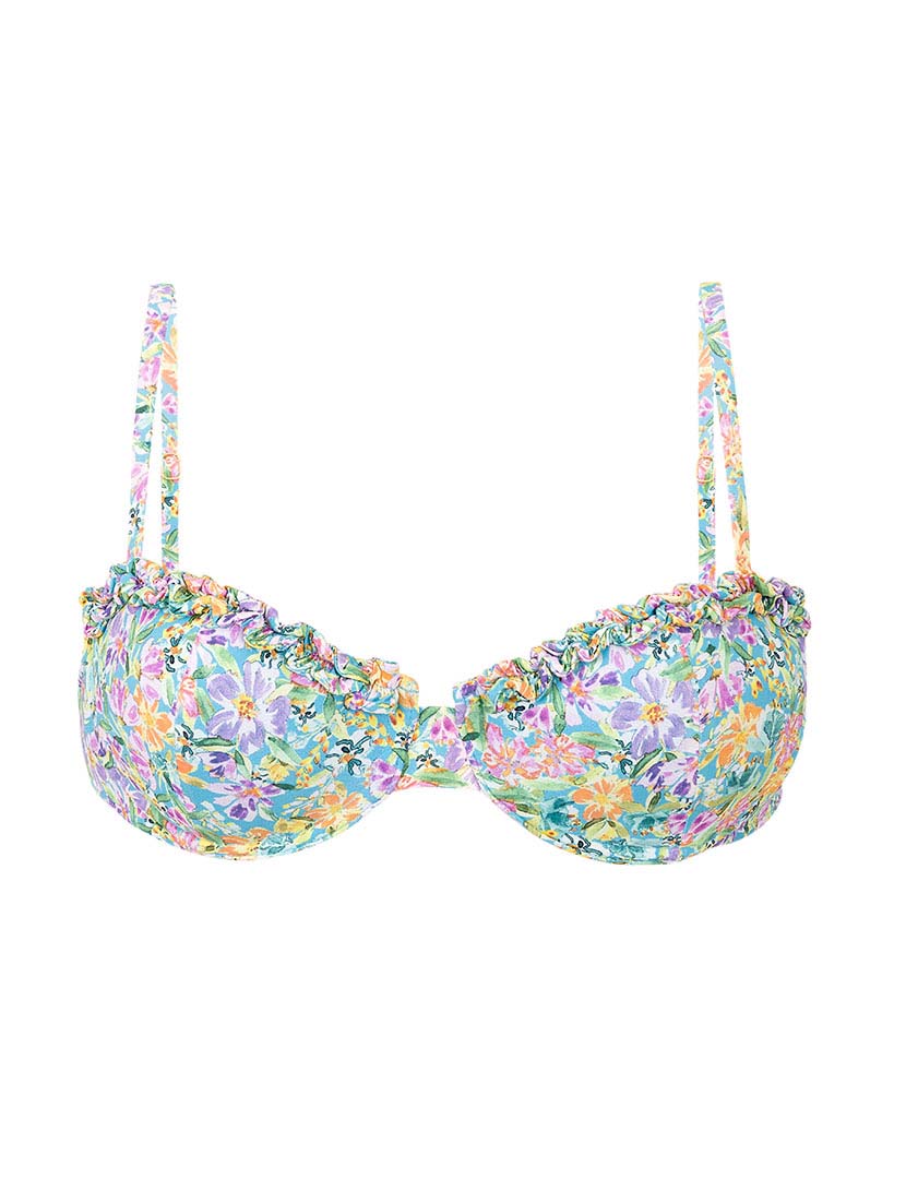 Top Biquíni Tiny Garden Azul