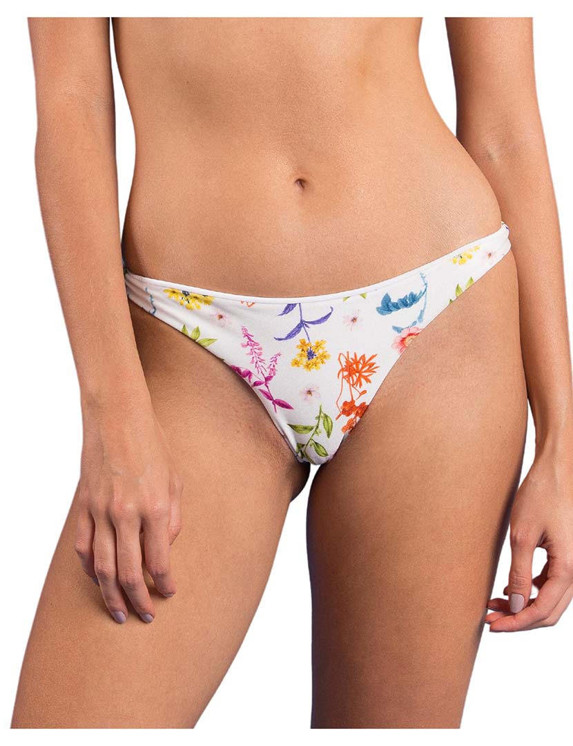 White Floral Bikini Briefs
