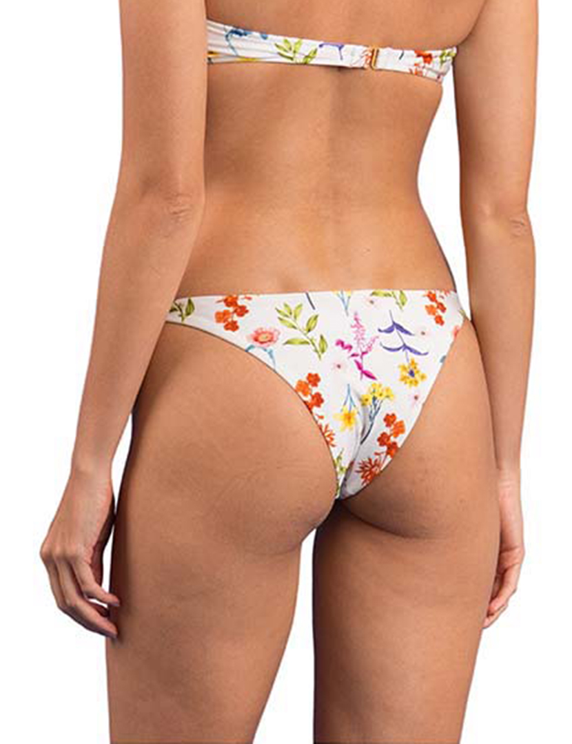 White Floral Bikini Briefs