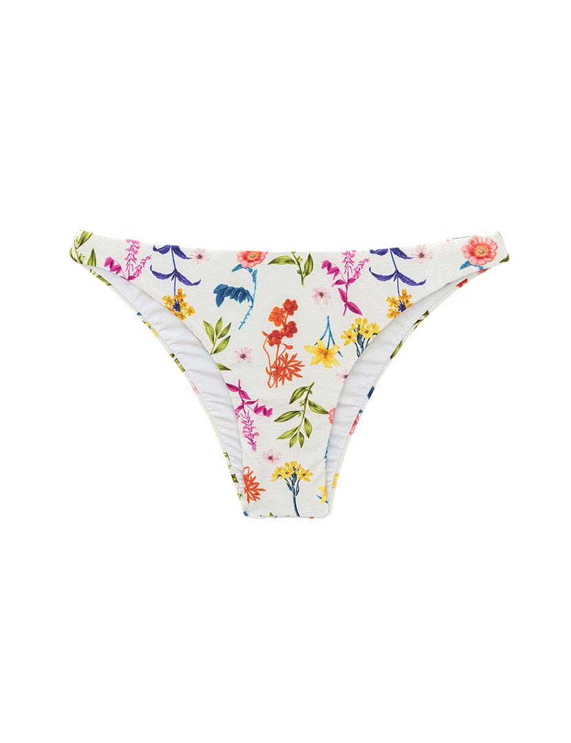 White Floral Bikini Briefs