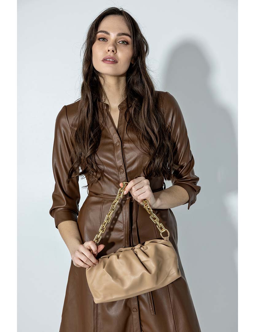 Mala Baguette Castanha Clara