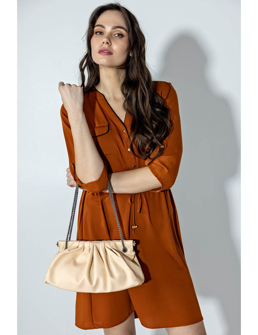 Mala Baguette Castanha Clara