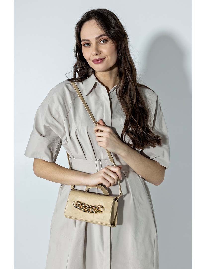 Mini Bolsa Castanha Clara