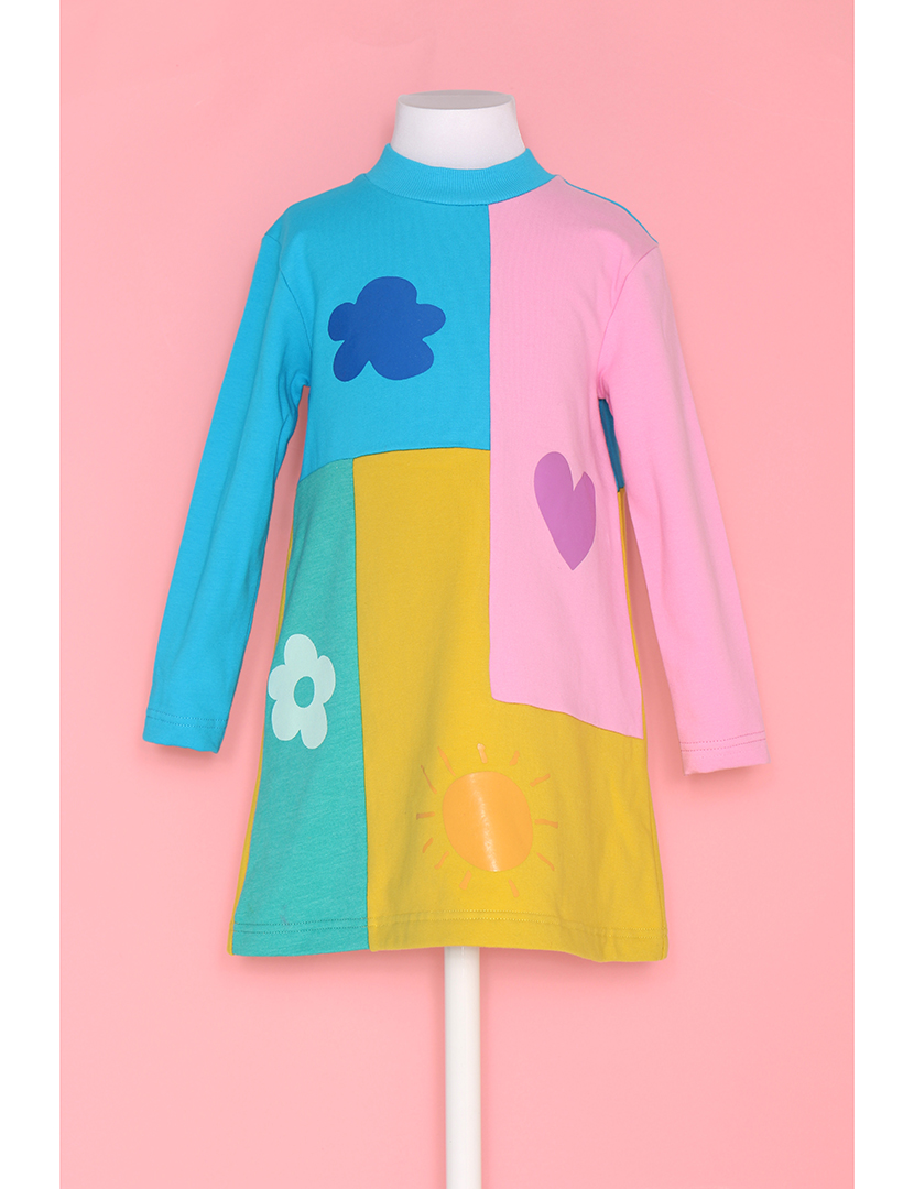 Vestido Menina Multicor