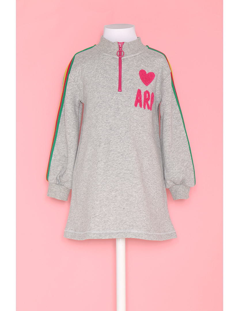 Vestido menina Comfy Vestido Cinzento