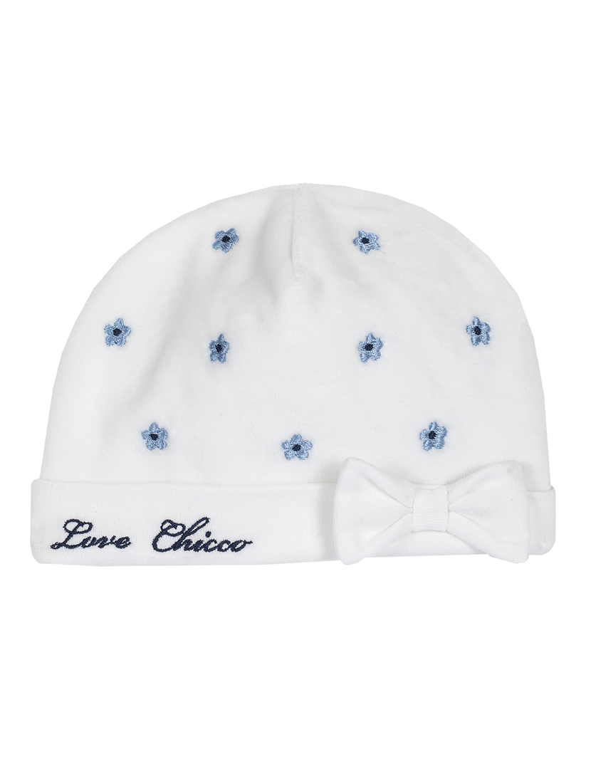 Gorro Bebé Branco e Azul