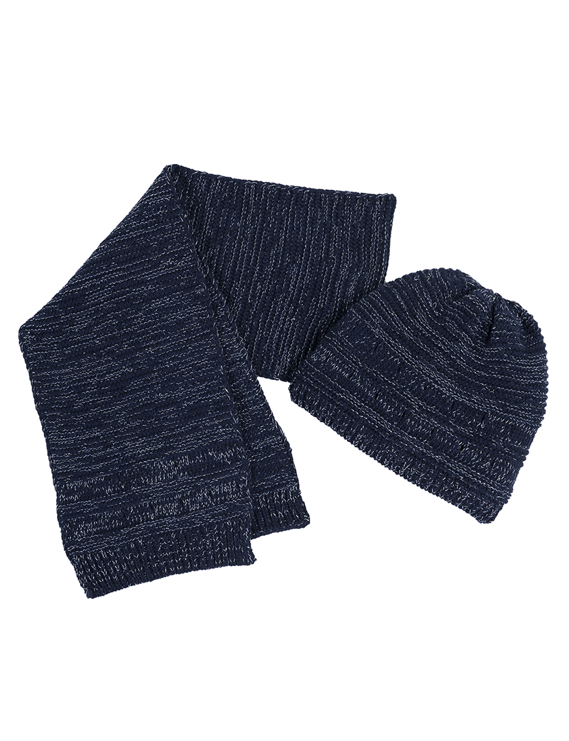 Conjunto Bebé Gorro e Cachecol Azul