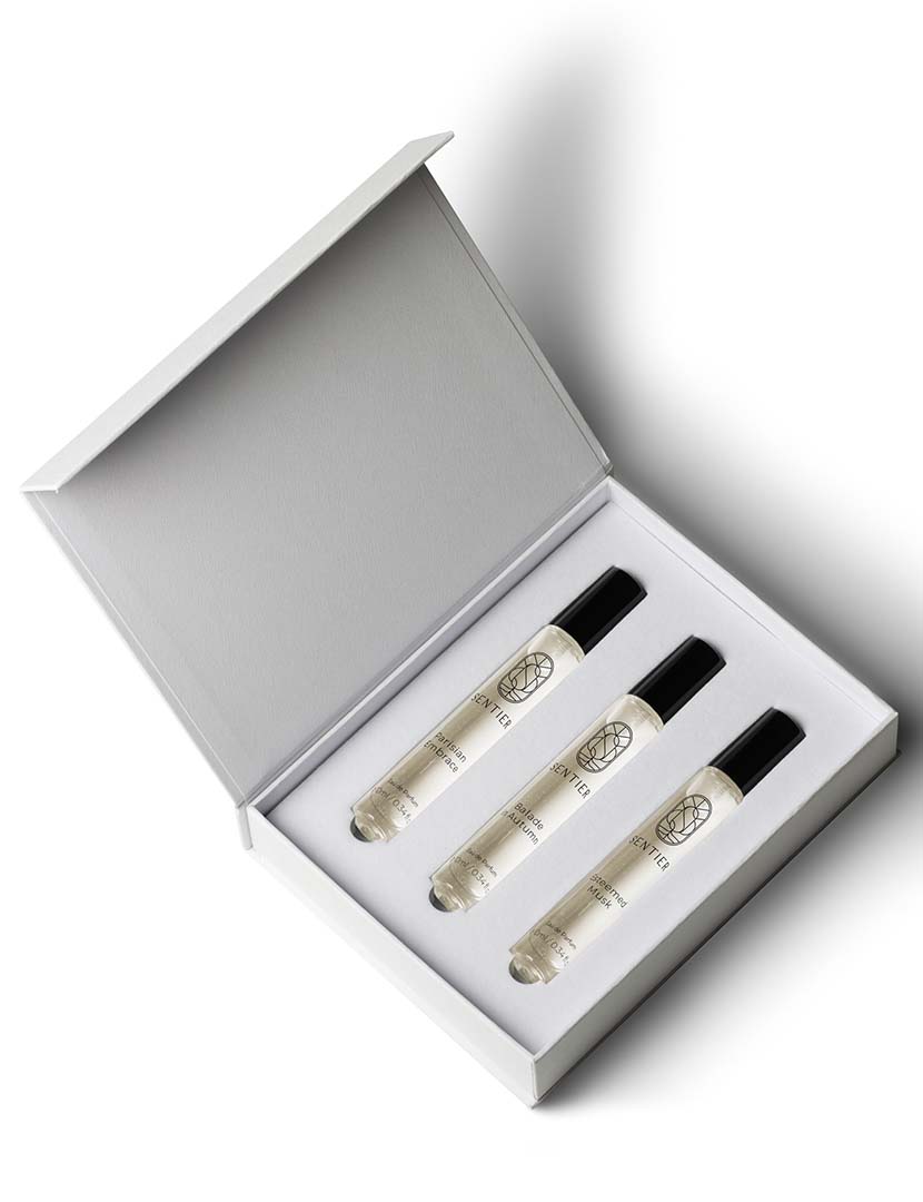 Coleção Discovery Gift Mindful (3 peças): Abraço Parisiense + Balade no Outono + Musk Estimado