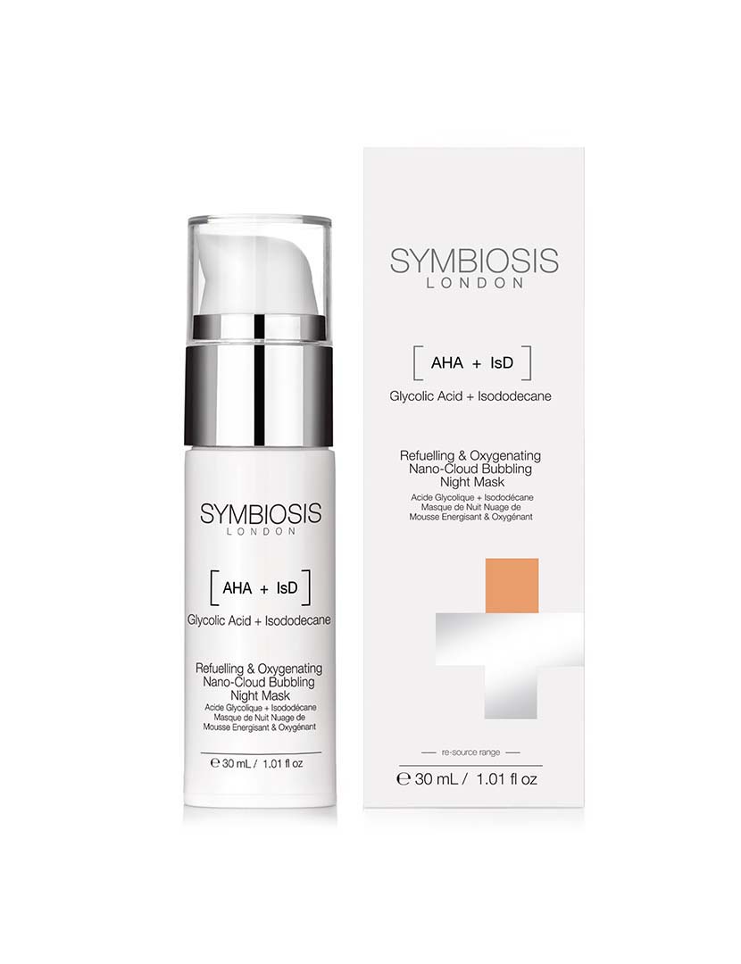 [Ácido Glicólico + Isododecano] Máscara Noturna Nano-nuvem Bolhas Reabastecedora e Oxigenante