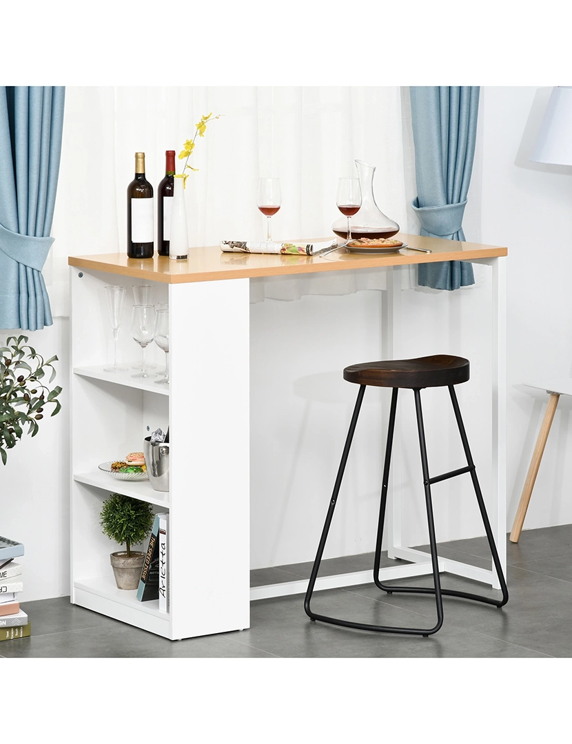 Ilha Cozinha Branco/Carvalho 115 cm