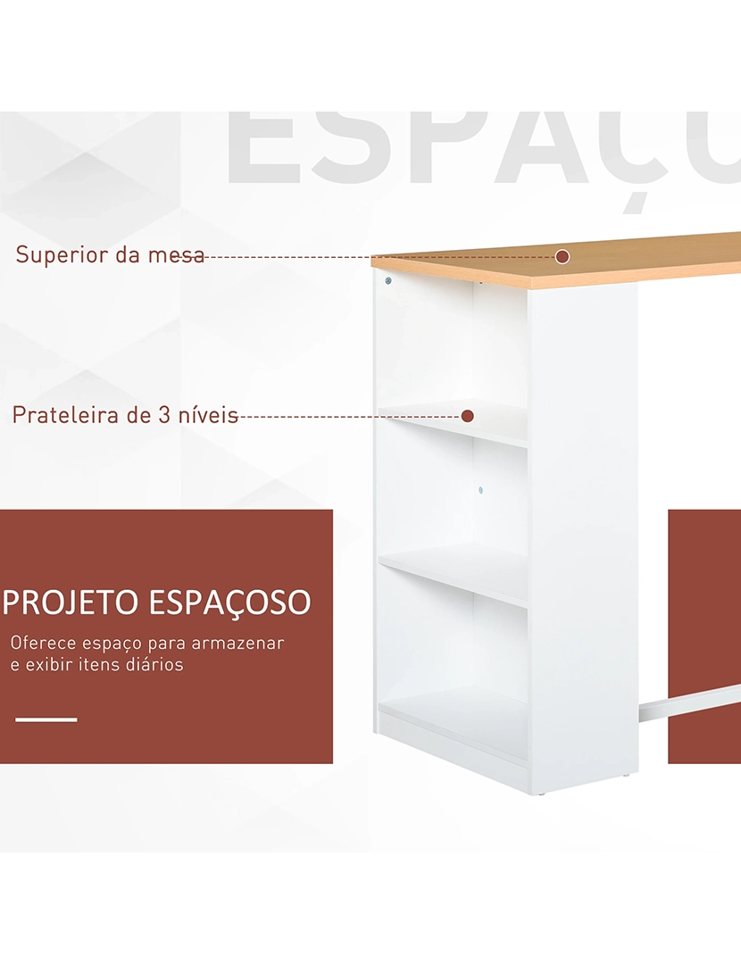 Ilha Cozinha Branco/Carvalho 115 cm