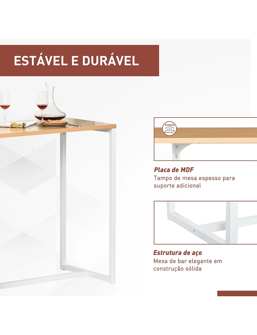 Ilha Cozinha Branco/Carvalho 115 cm