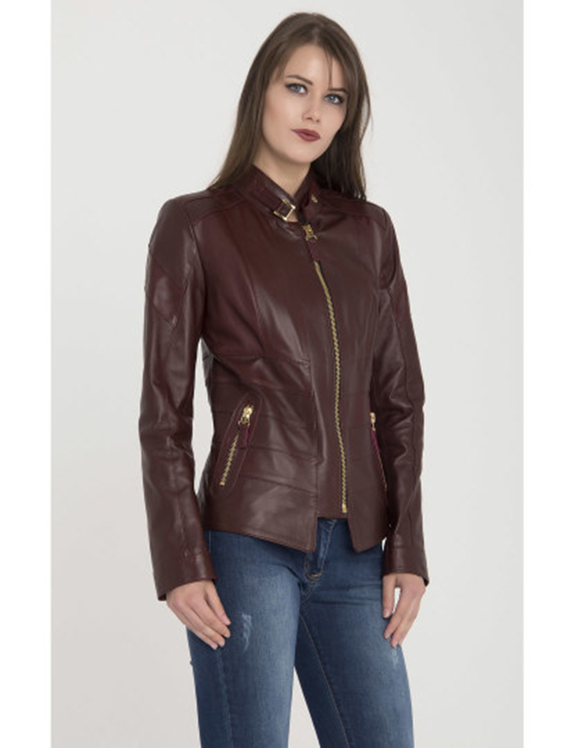 Blusão Pele Senhora Castanho