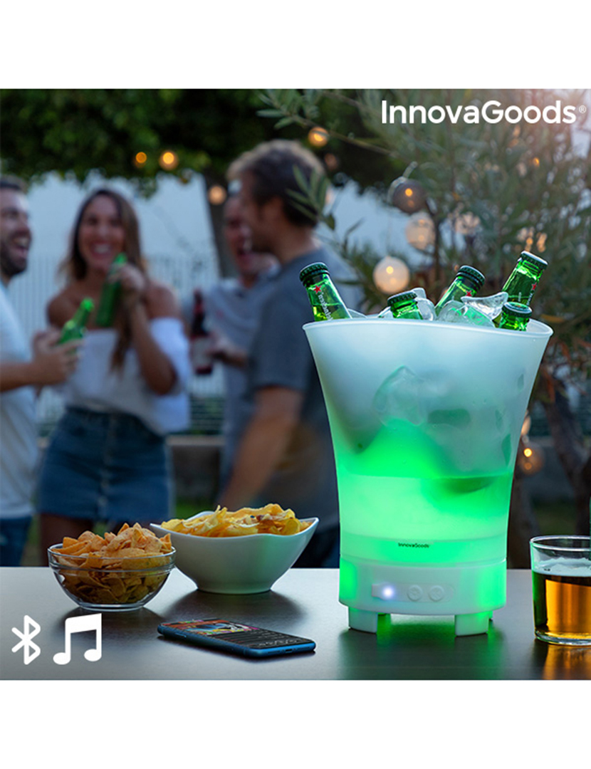 Balde Gelo LED c/ Altifalante Sonice