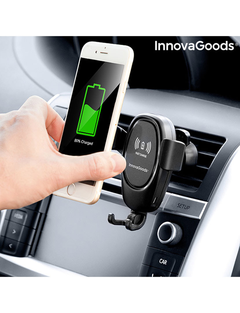 Suporte Telemóvel + Carregador s/Fios Auto Wolder