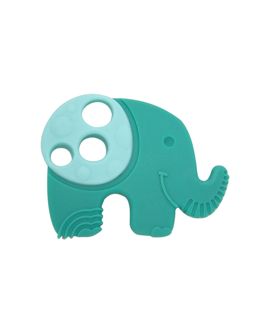 Mordedor Sensorial Silicone Elefante Verde