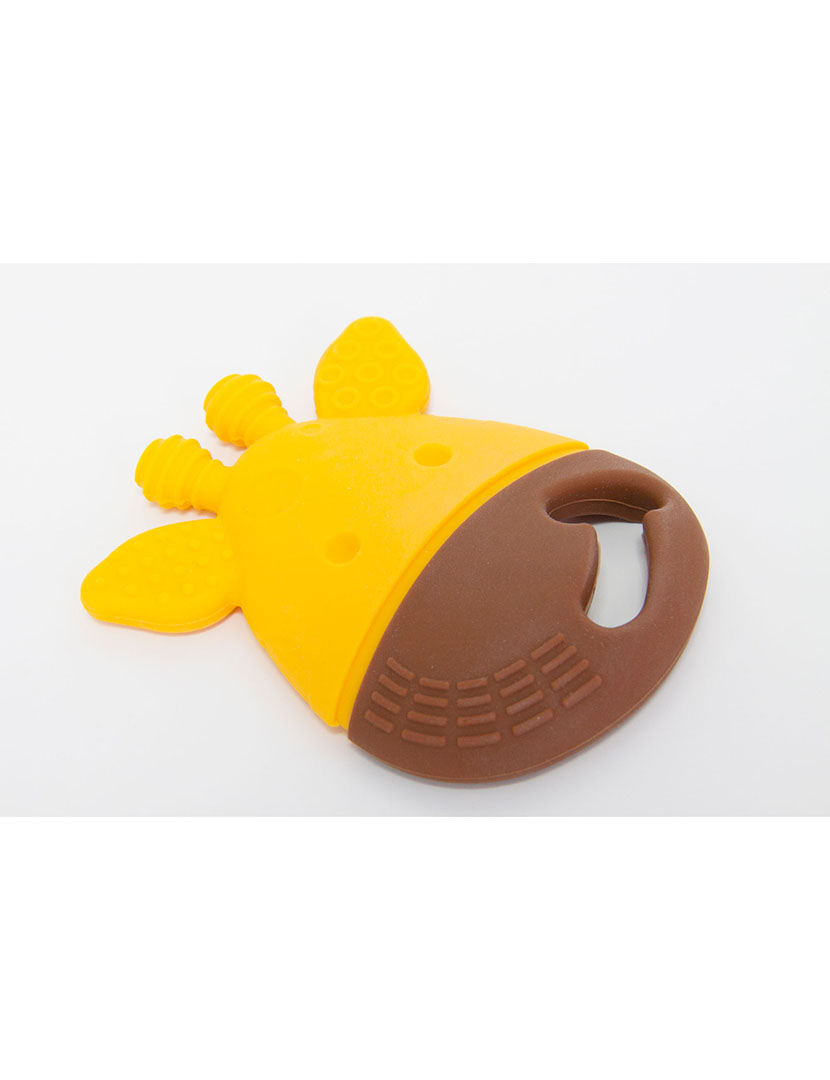 Mordedor Sensorial Silicone Girafa Amarelo