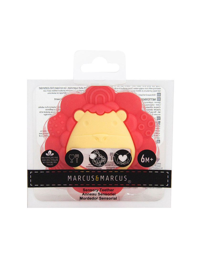 Mordedor Sensorial Silicone Leão Vermelho