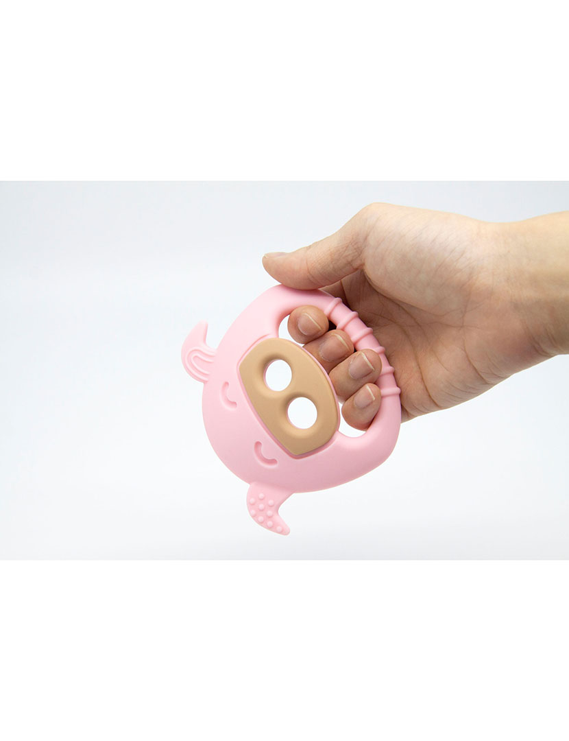Mordedor Sensorial Silicone Porquinho Rosa