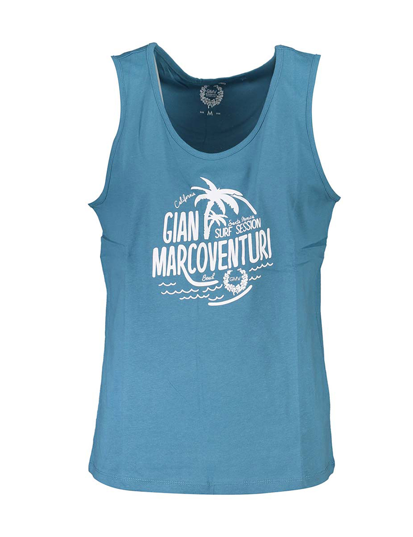 T-Shirt Homem sem Mangas Azul