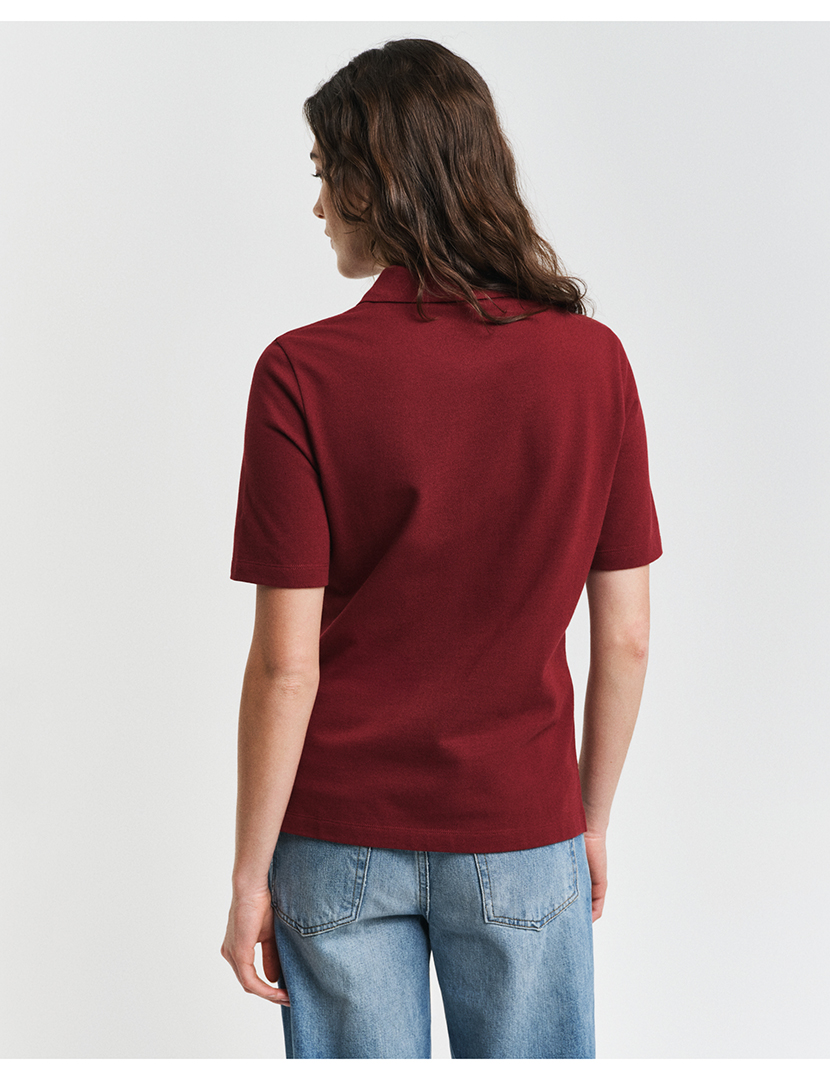 Pólo Manga Curta Slim Shield Vermelho