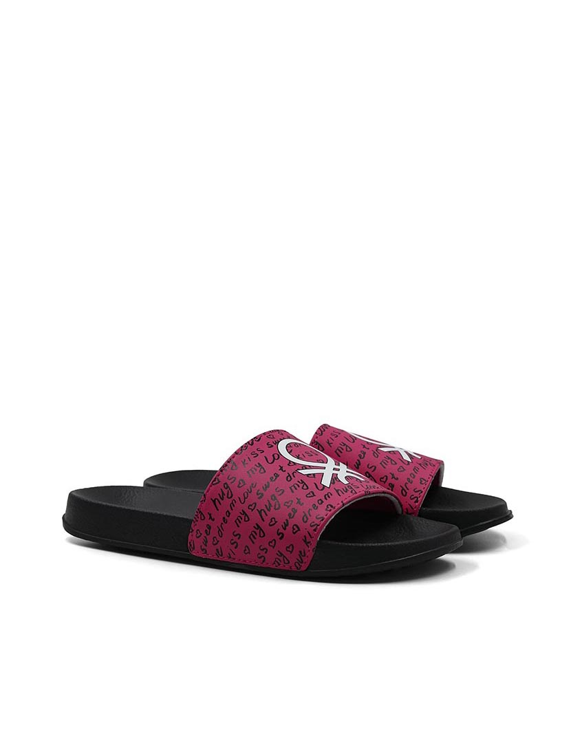 Chinelos Senhora Branco e Fuschia