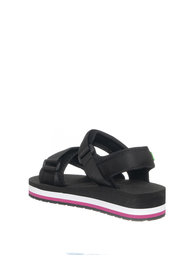 Sandálias Senhora Preto e Fuschia