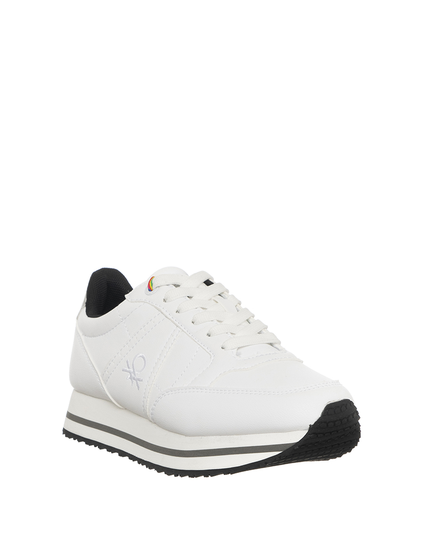 Ténis Senhora Branco e Prateado