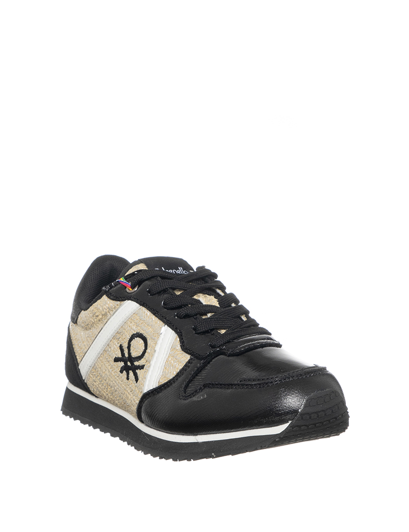 Ténis Senhora Preto e Prateado