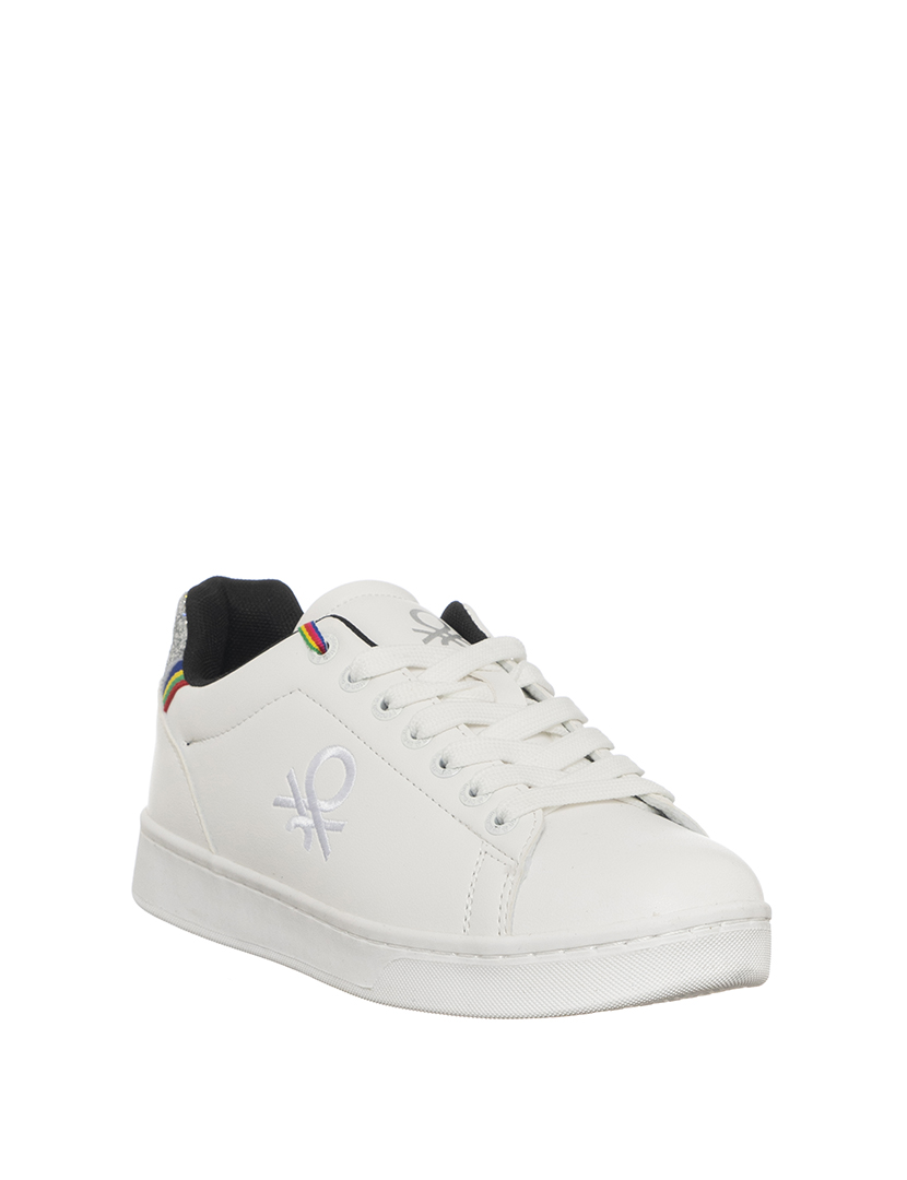 Ténis Senhora Branco e Prateado